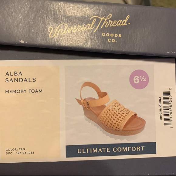NIB Universal Thread Alba tan Chunky Platform Sandal 6.5 - Picture 2 of 6
